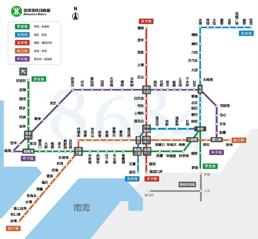 深圳地鐵線路圖